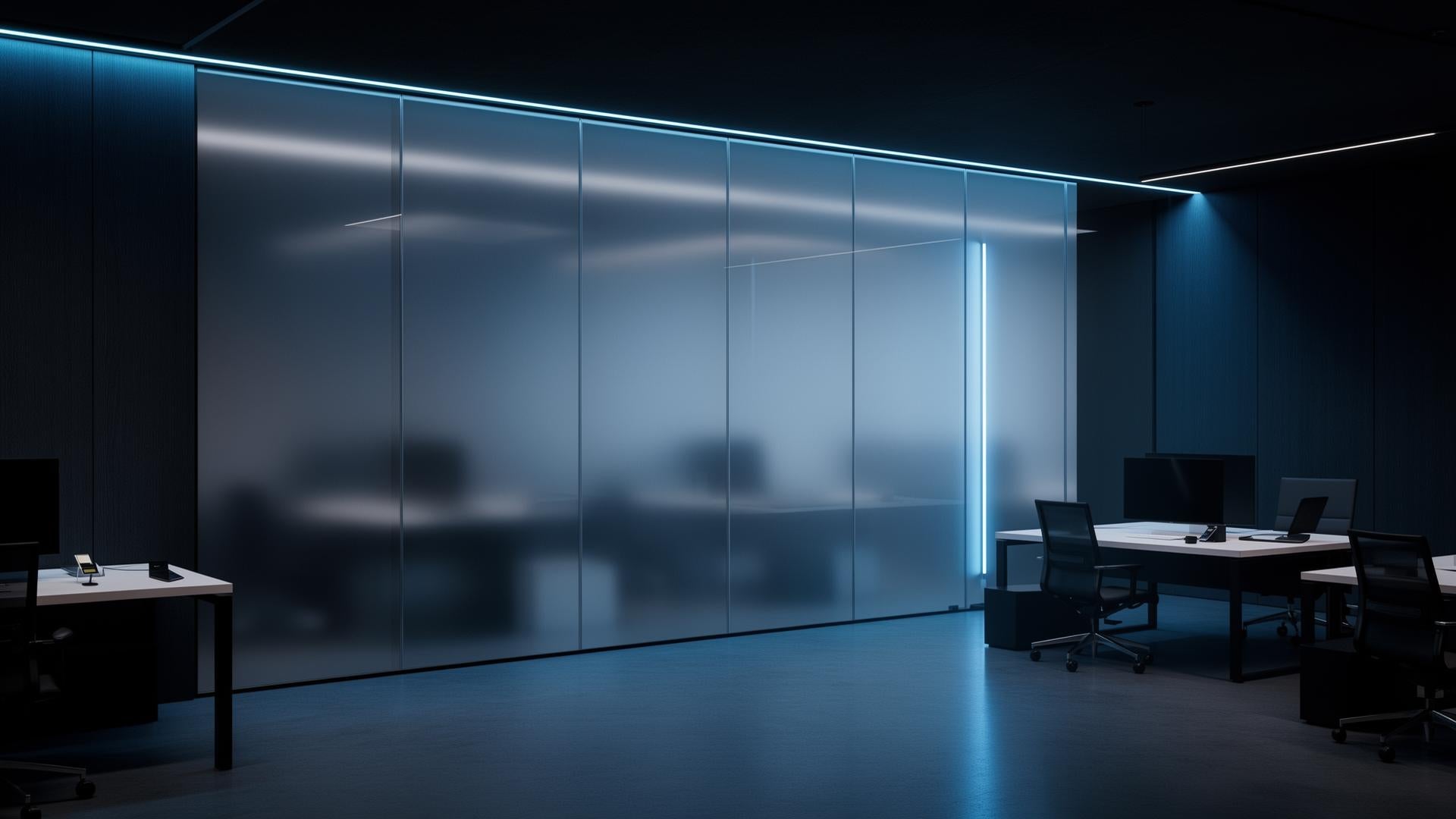  elektrisch schakelbare smart film frosted glazen scheidingswand modern kantoor kopen installeren